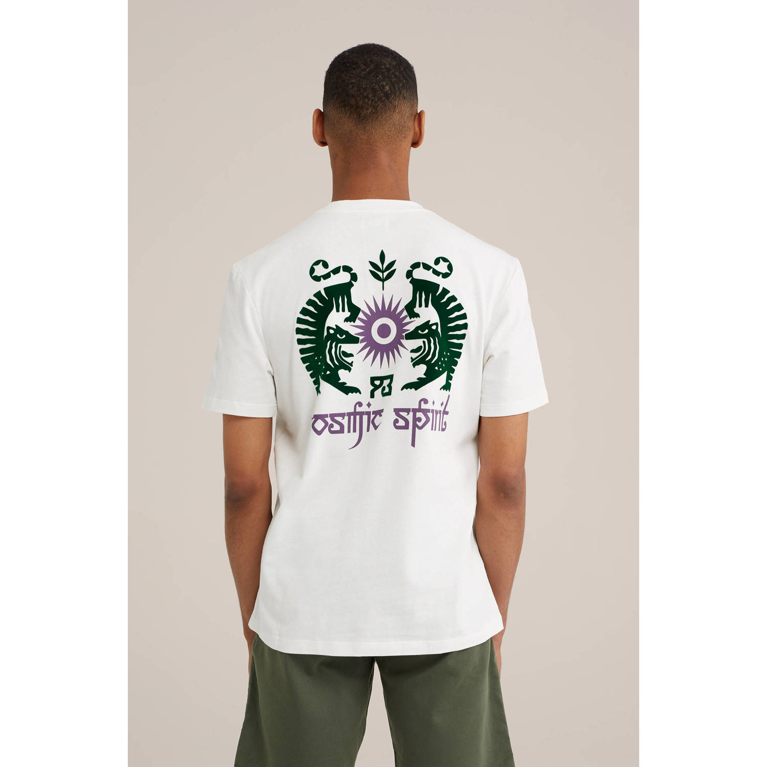 WE Fashion T-shirt met backprint new ivory