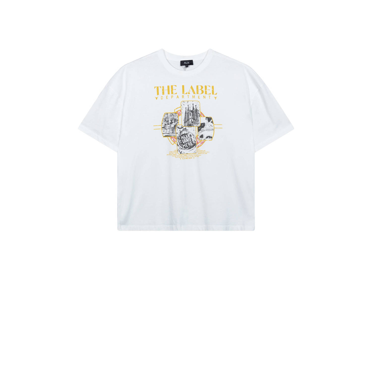 ALIX THE LABEL Dames Tops & T-shirts Ladies Knitted The Label T-shirt Wit