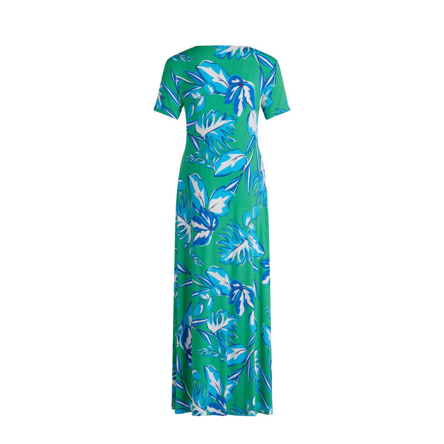 Betty Barclay maxi jurk met bladprint groen blauw