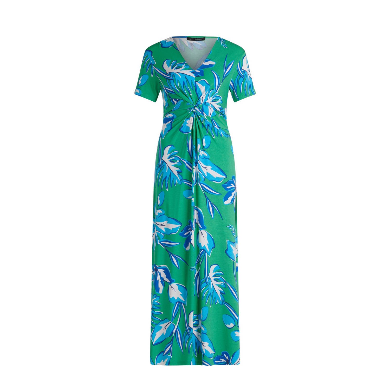 Betty Barclay maxi jurk met bladprint groen blauw