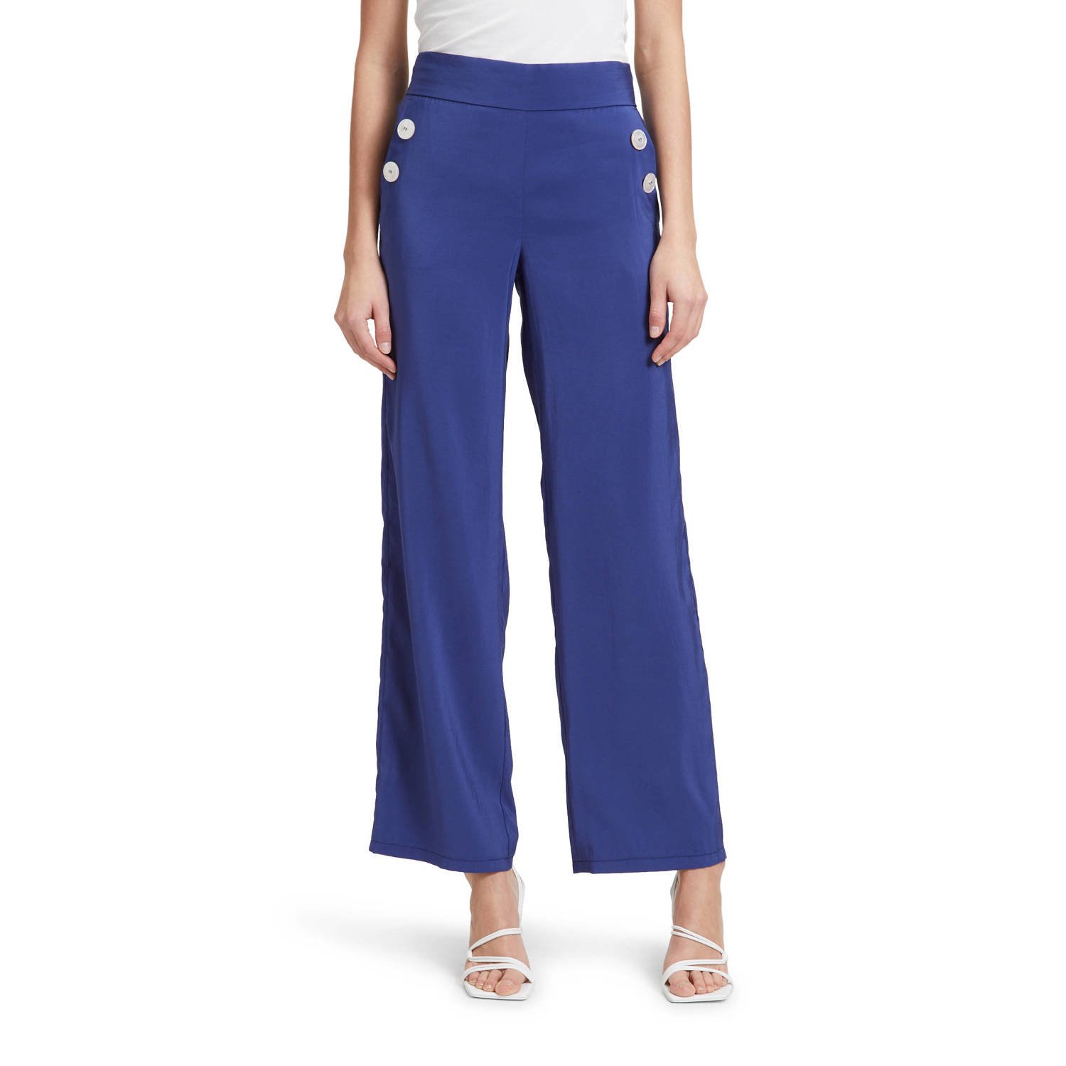 Betty Barclay regular fit broek blauw