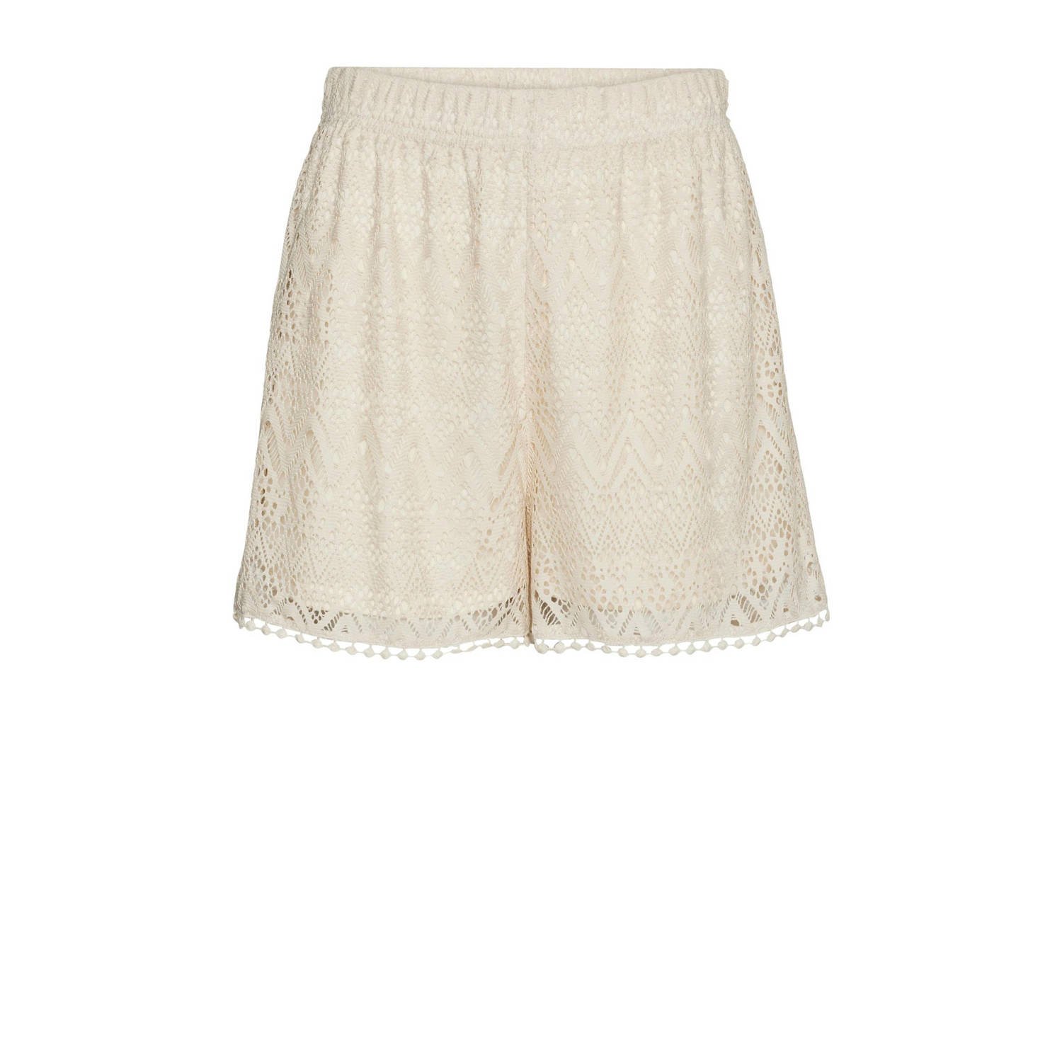 Vero Moda Hoge Taille Shorts Berken Wit White Dames