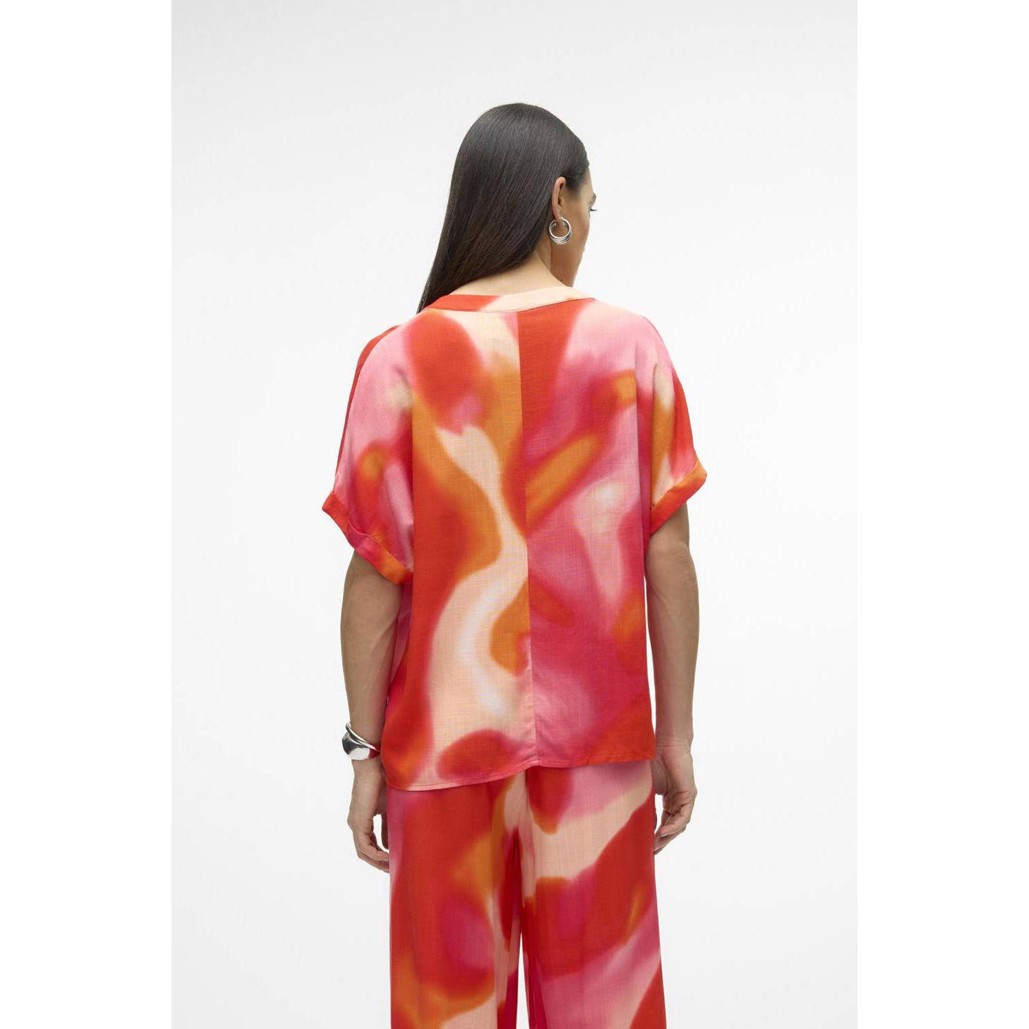 VERO MODA top met all over print rood