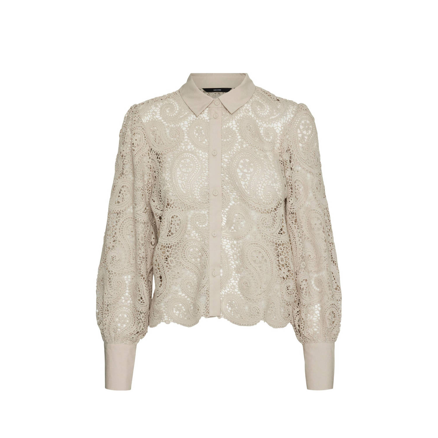 Vero Moda Overhemdblouse met ajourpatroon model 'HIBO'