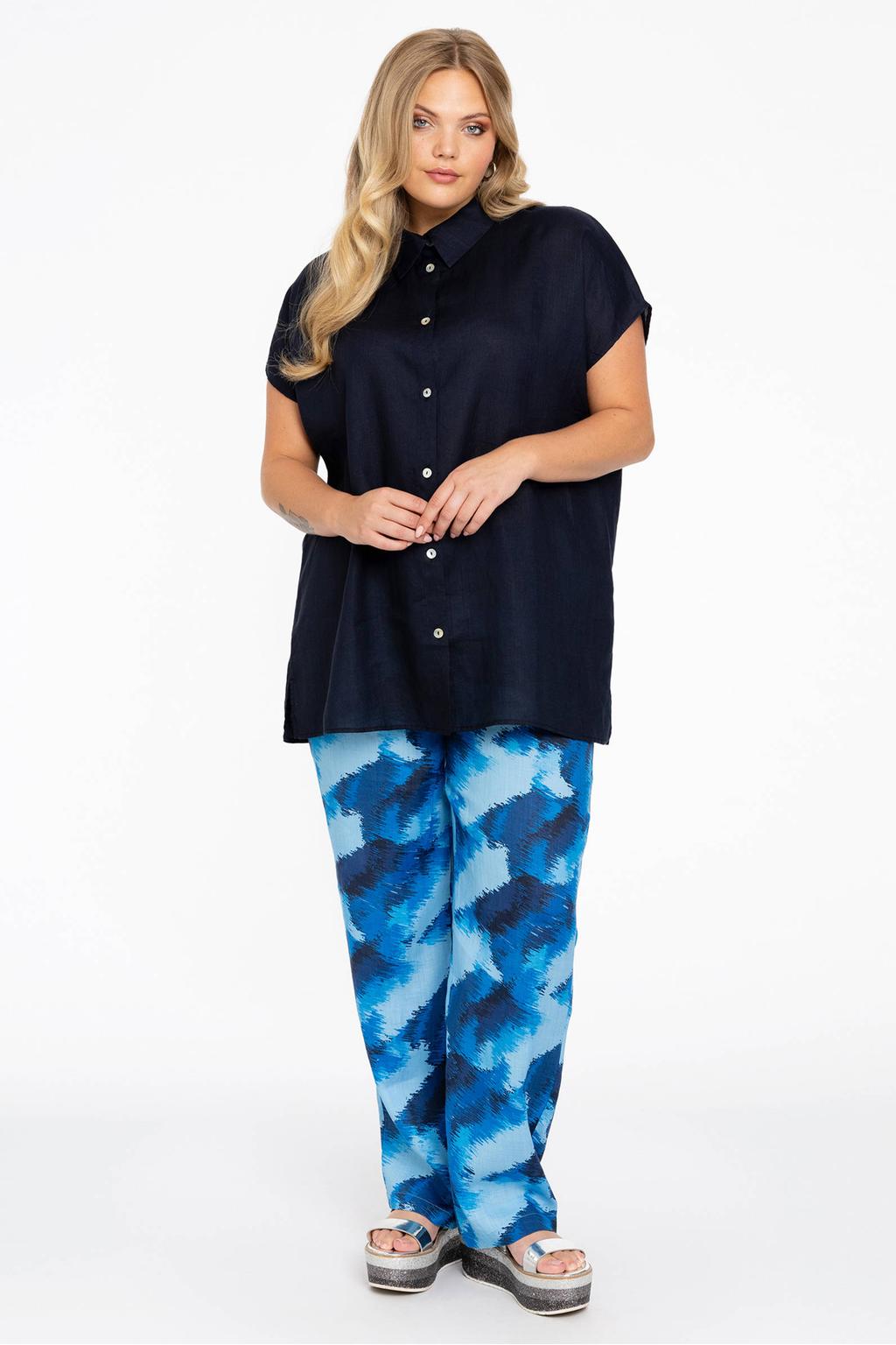 YOEK blouse donkerblauw