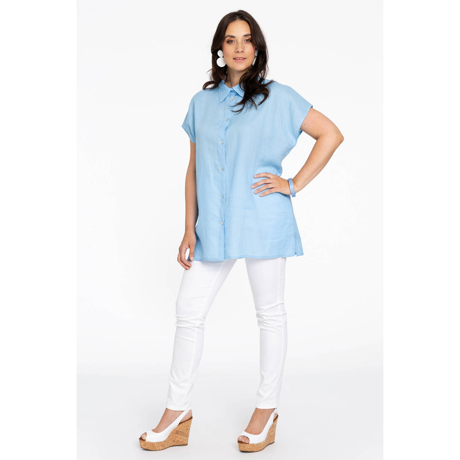 YOEK blouse lichtblauw