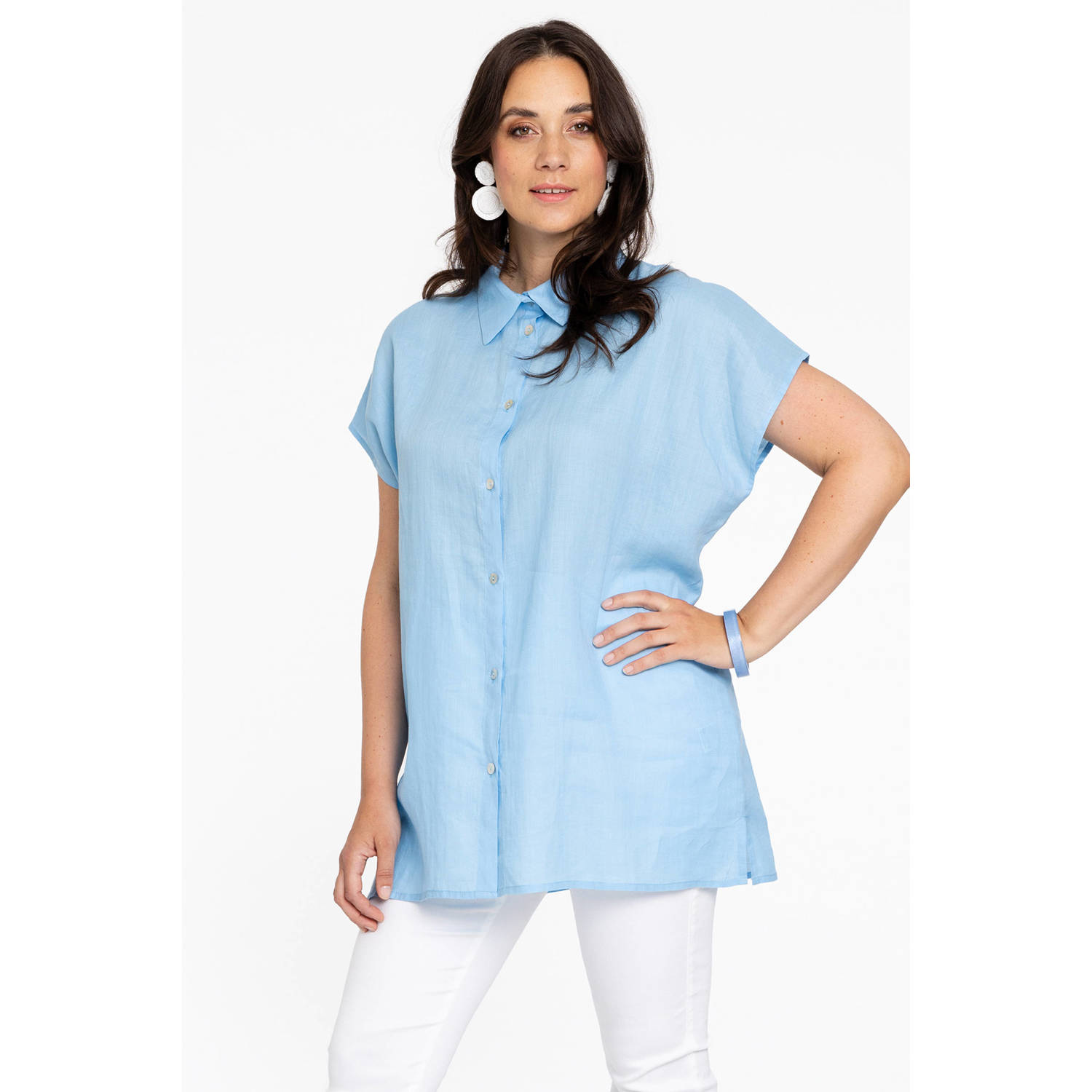 YOEK blouse lichtblauw