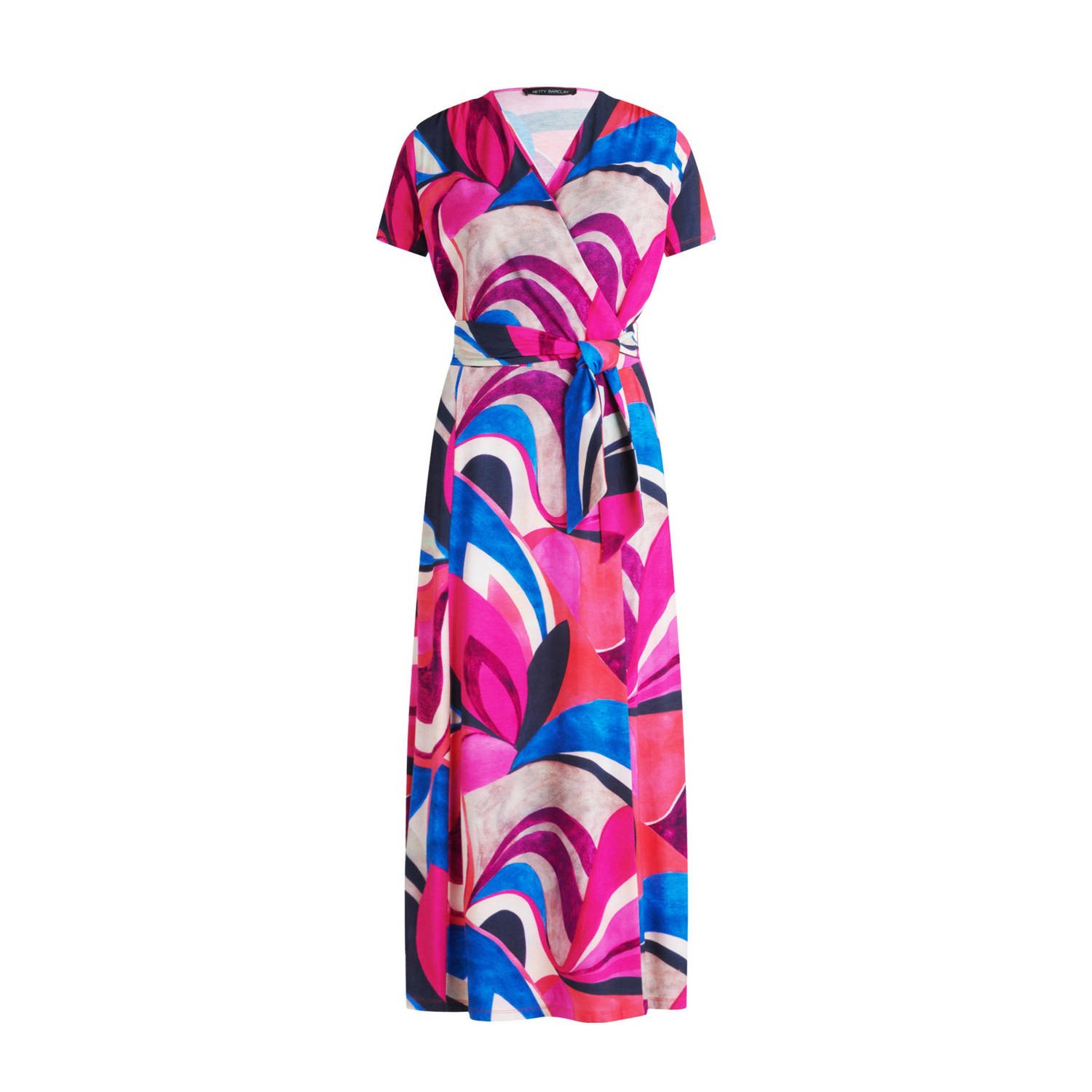 Betty Barclay jurk met grafische print roze blauw crème