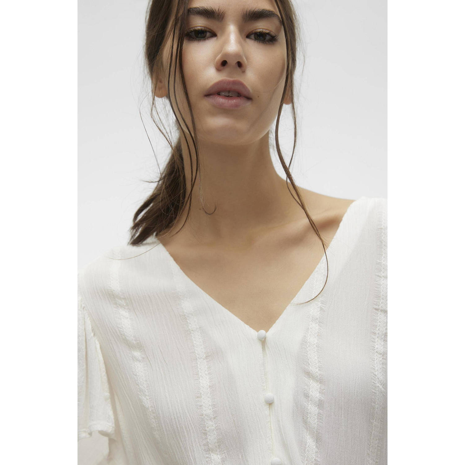 VERO MODA top VMKANVA ecru
