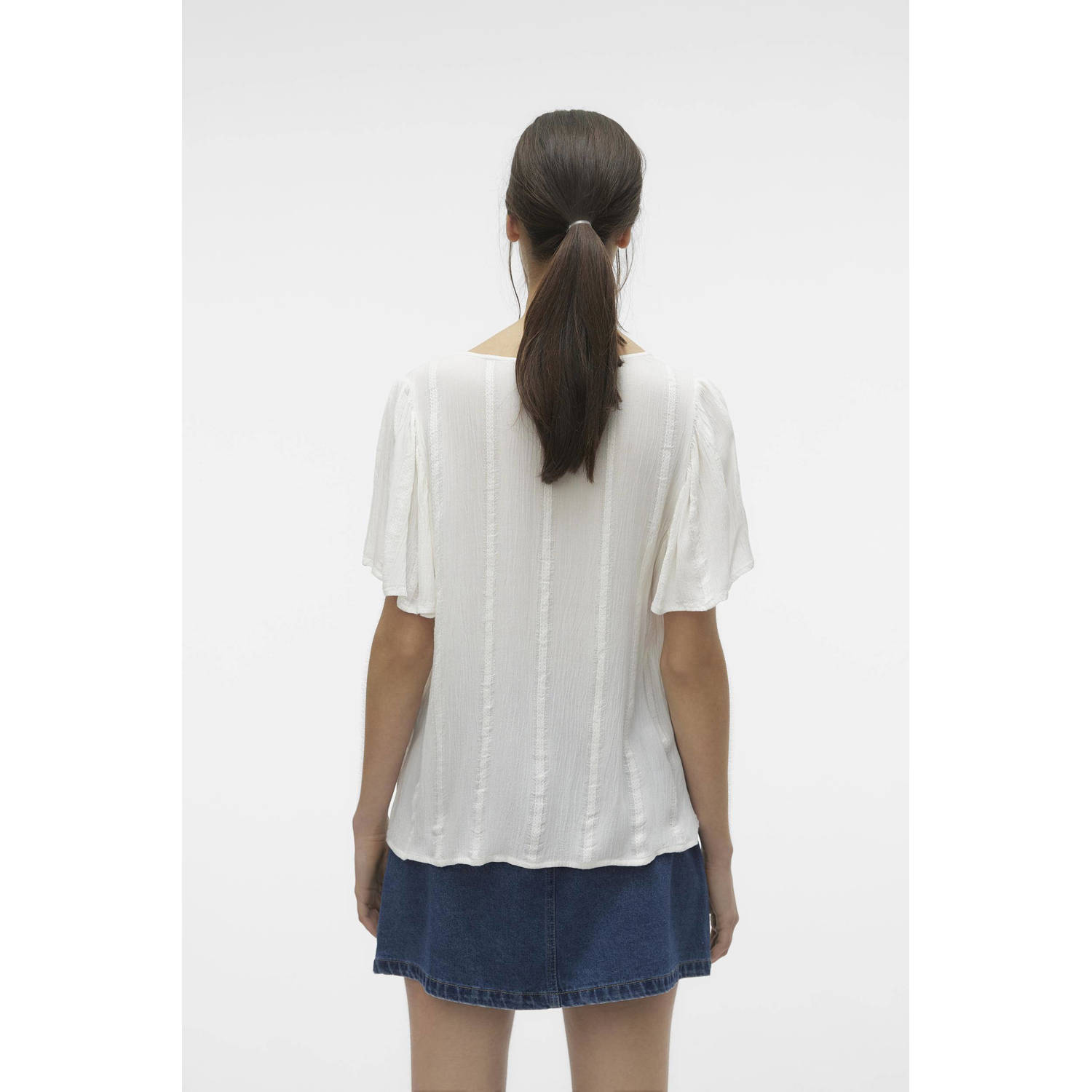 VERO MODA top VMKANVA ecru