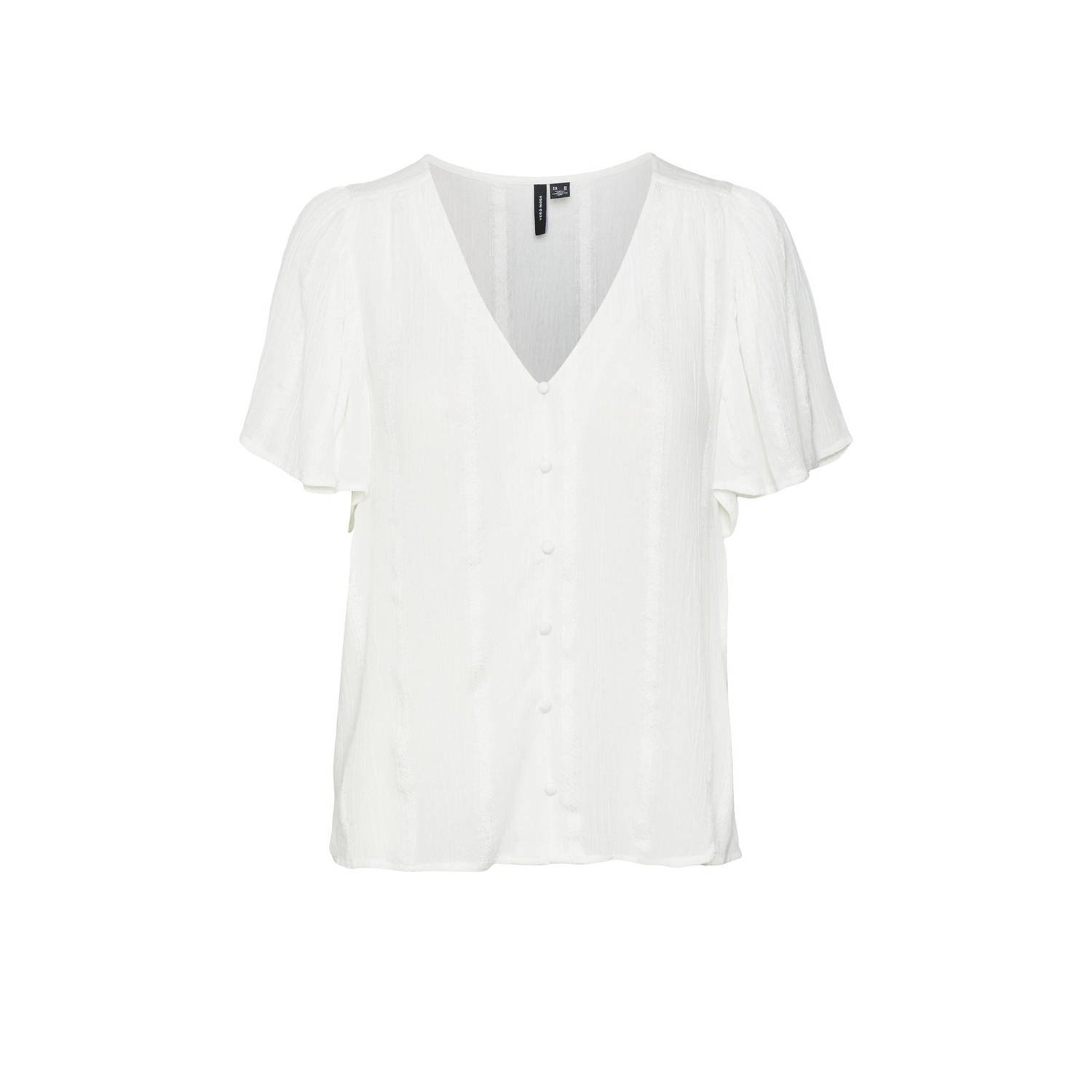 Vero Moda Comfort fit blouse met stoffen knopen model 'KANVA'