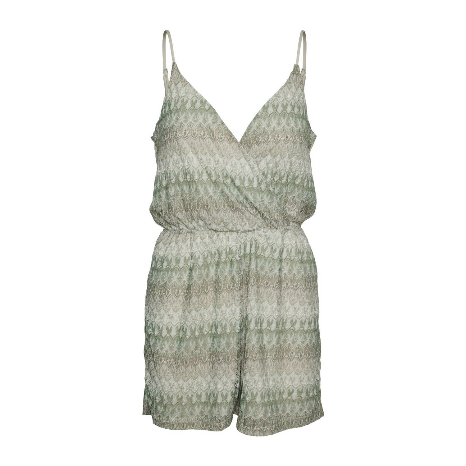 VERO MODA jumpsuit met all over print lichtgroen