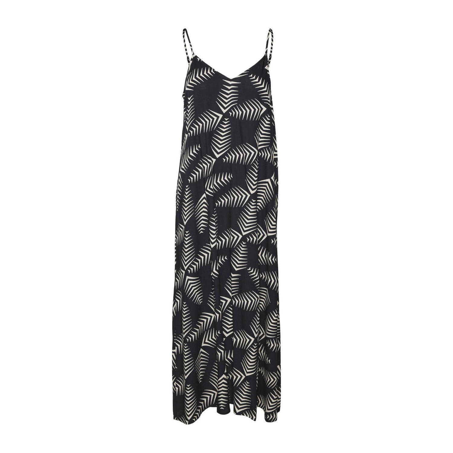 VERO MODA maxi jurk VMKANYA met all over print zwart wit