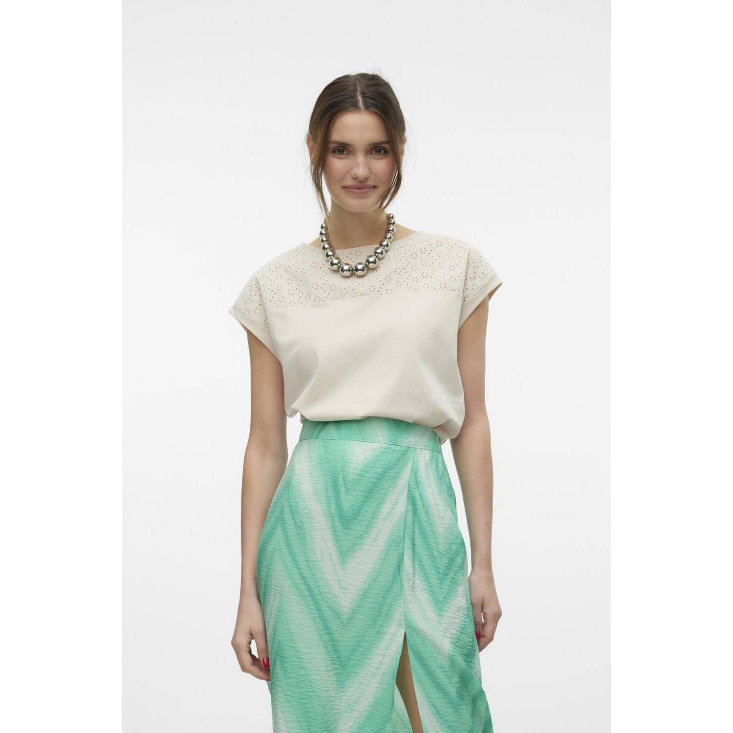 VERO MODA semi-transparante top VMKAYA beige