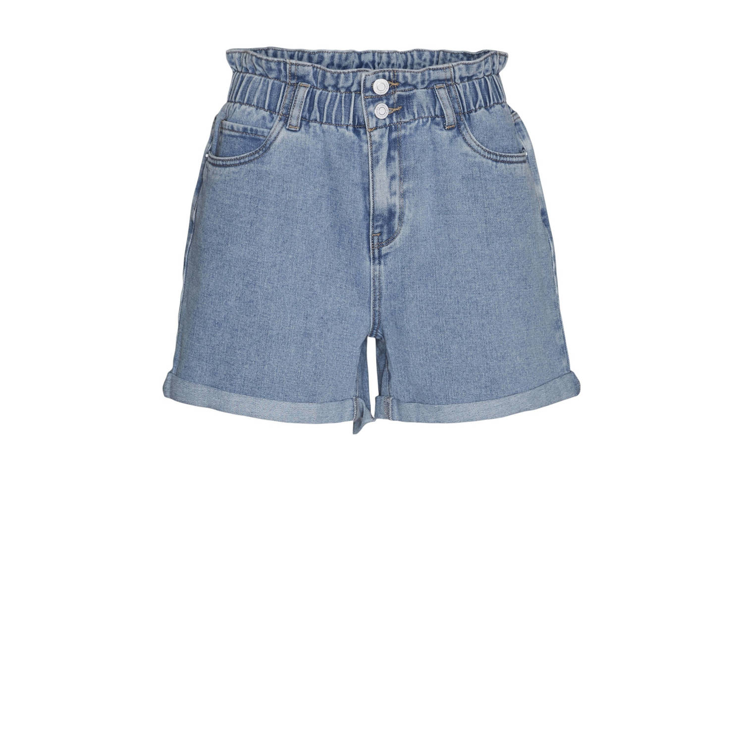 VERO MODA high waist loose fit short VMLYRA light blue denim