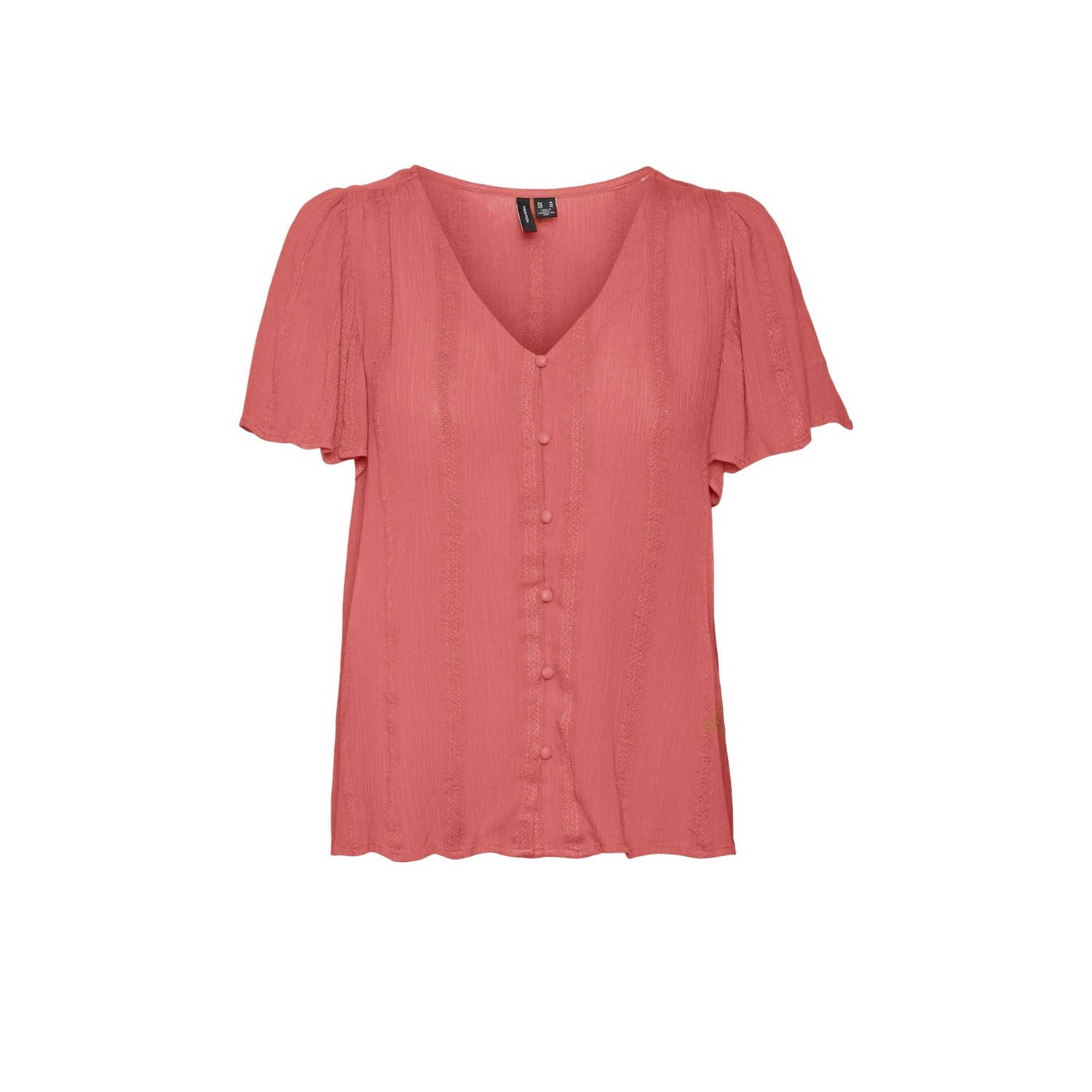 Vero Moda Kanva Mouwloze Top in Cayenne Rood Red Dames