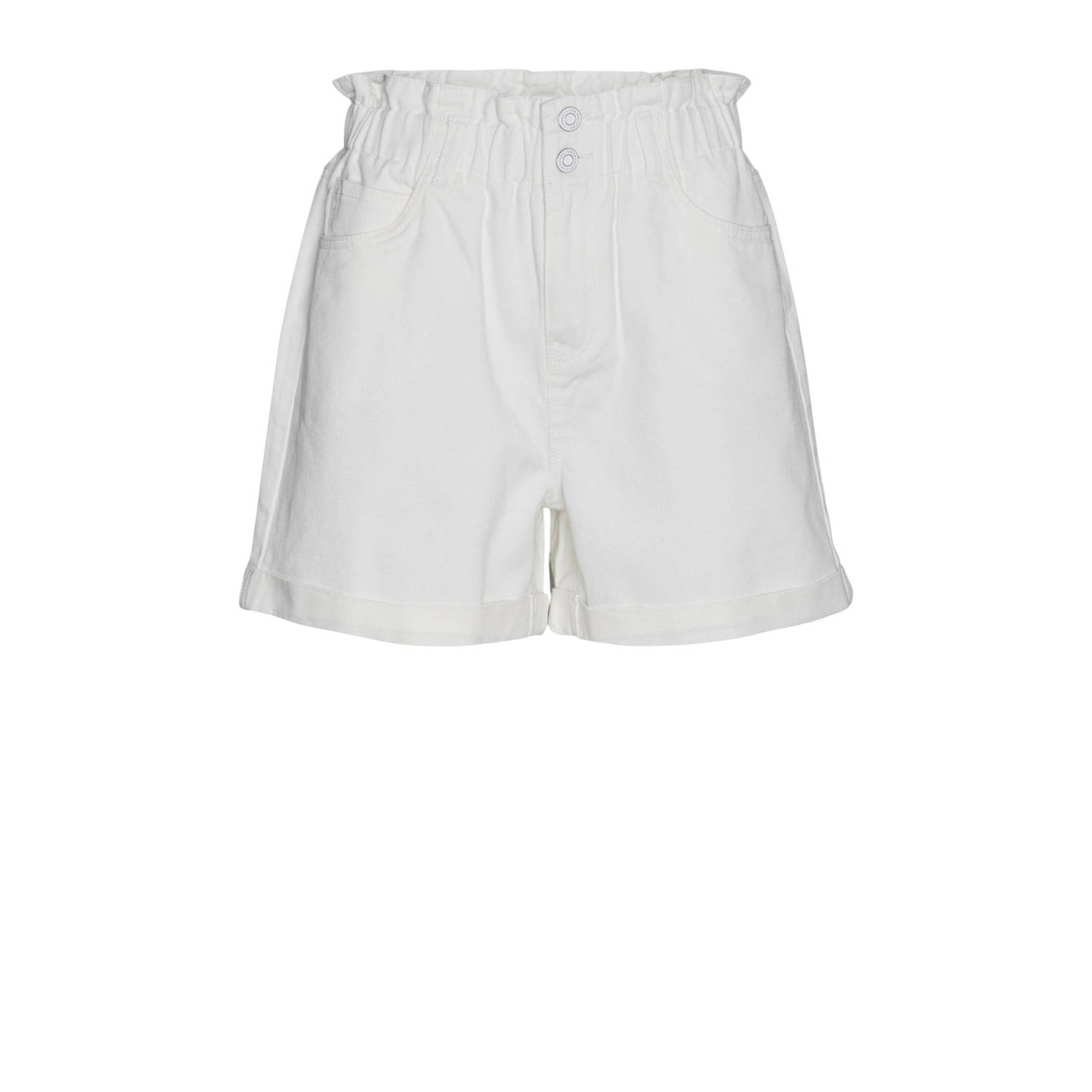 VERO MODA high waist loose fit short VMLYRA ecru