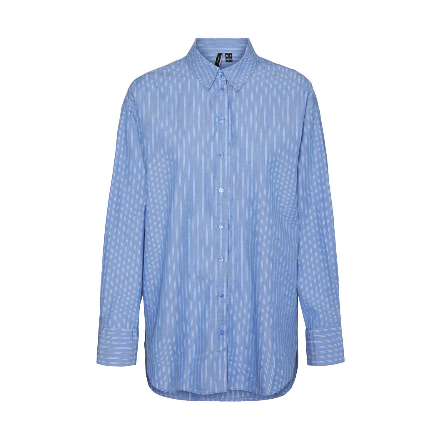 VERO MODA blouse VMGILI met krijtstreep blauw wit