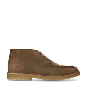 suède veterschoenen taupe