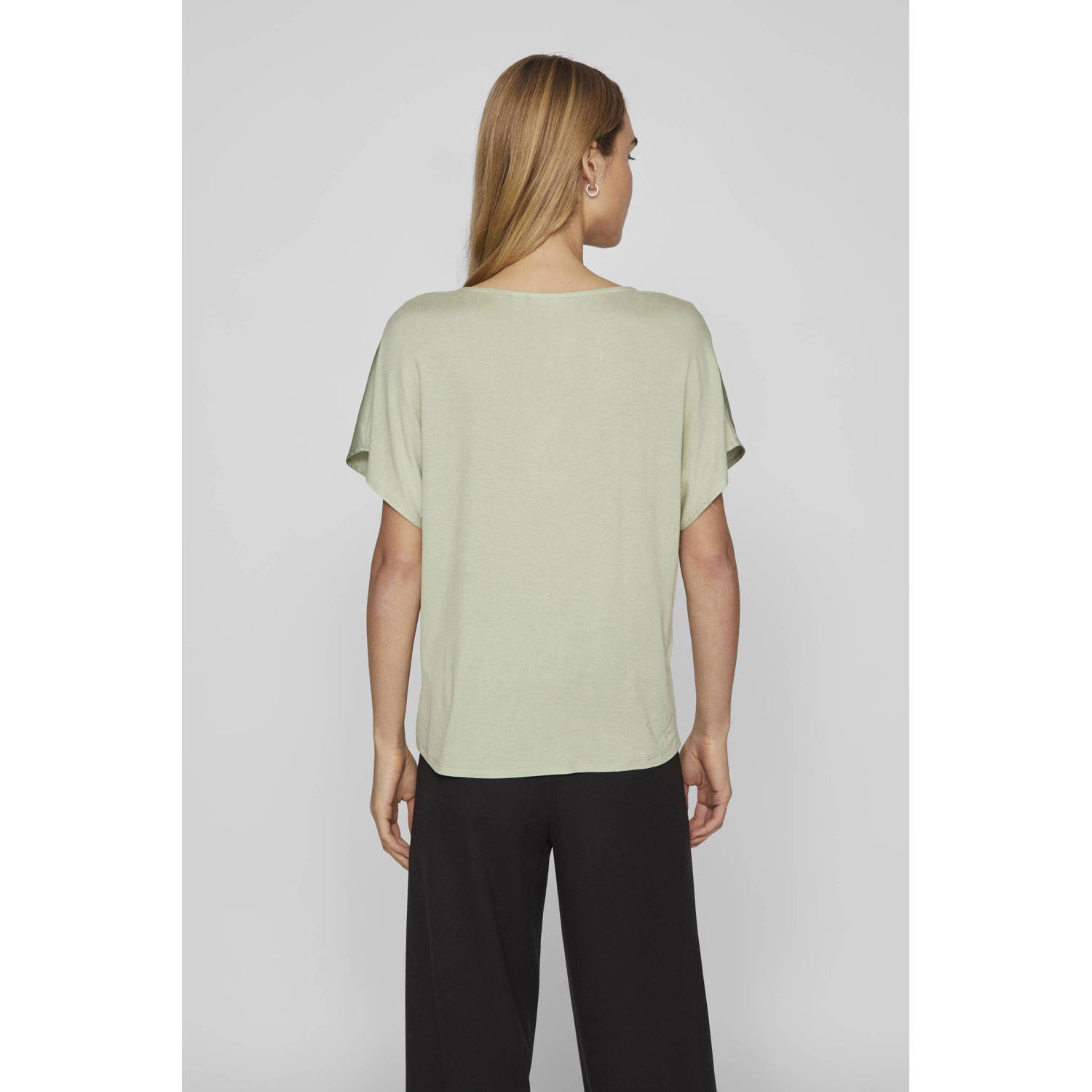 VILA blousetop VIELLETTE groen