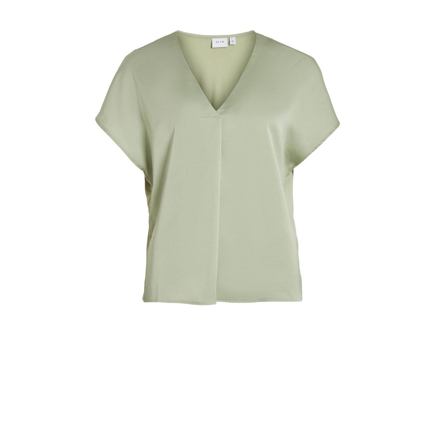 VILA blousetop VIELLETTE groen