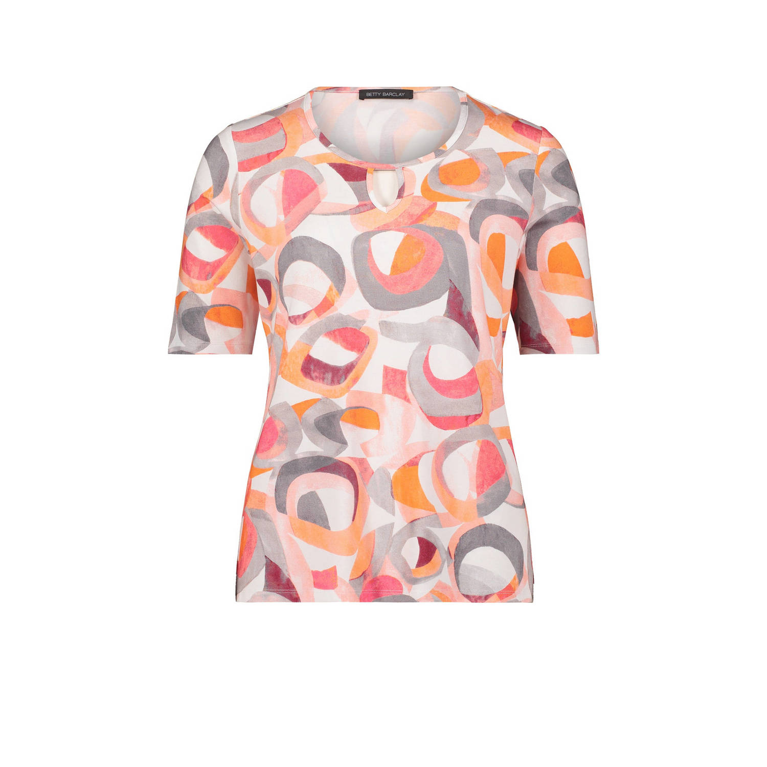 Betty Barclay top met grafische print oranje grijs roze