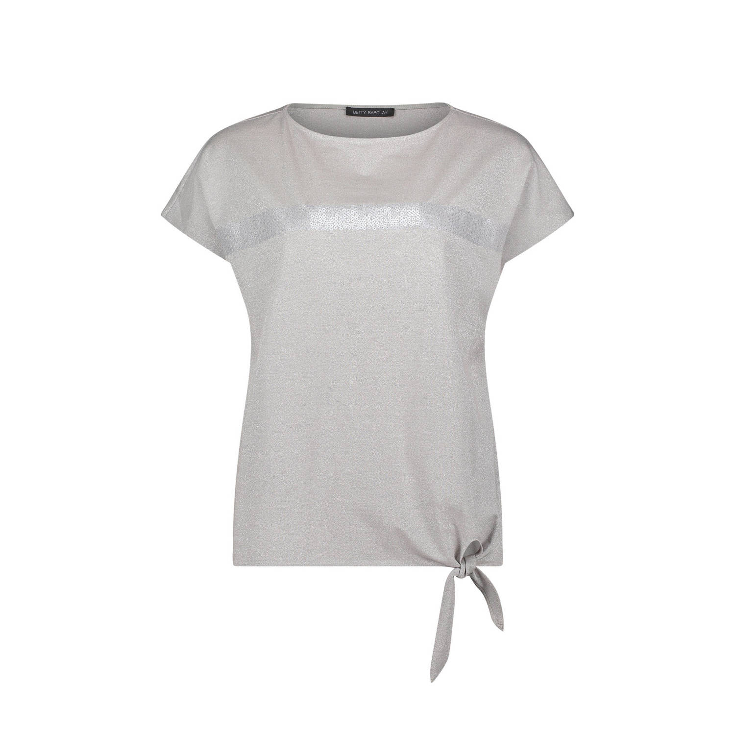 Betty Barclay Katoenen blouse met strik Gray Dames