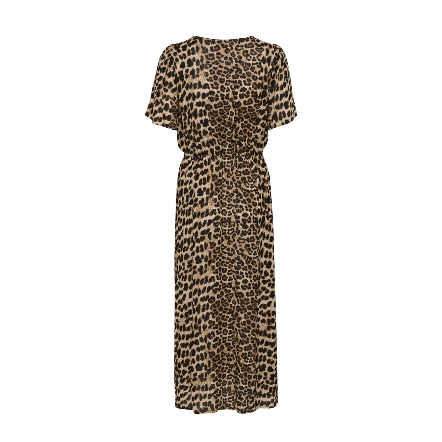 Kaffe jurk met panterprint bruin