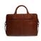 Manfield  17 inch leren laptoptas cognac