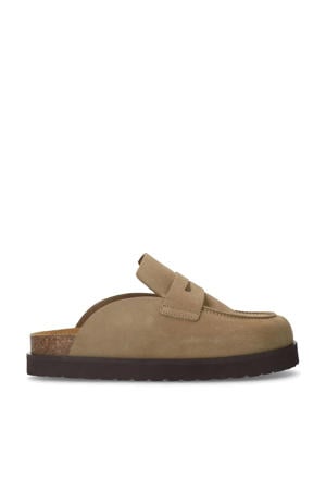 suède clogs taupe