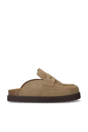 suède clogs taupe