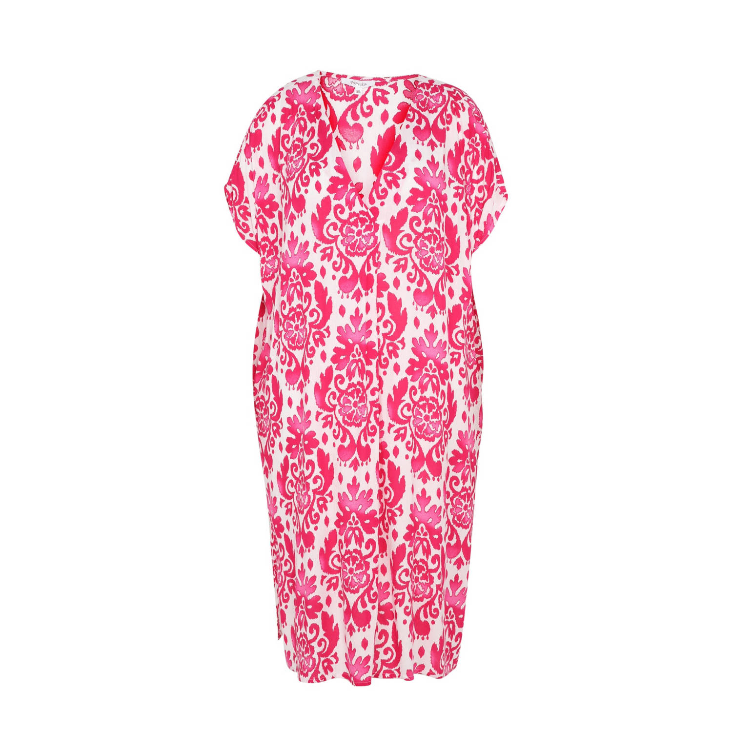 Paprika jurk met all over print roze ecru