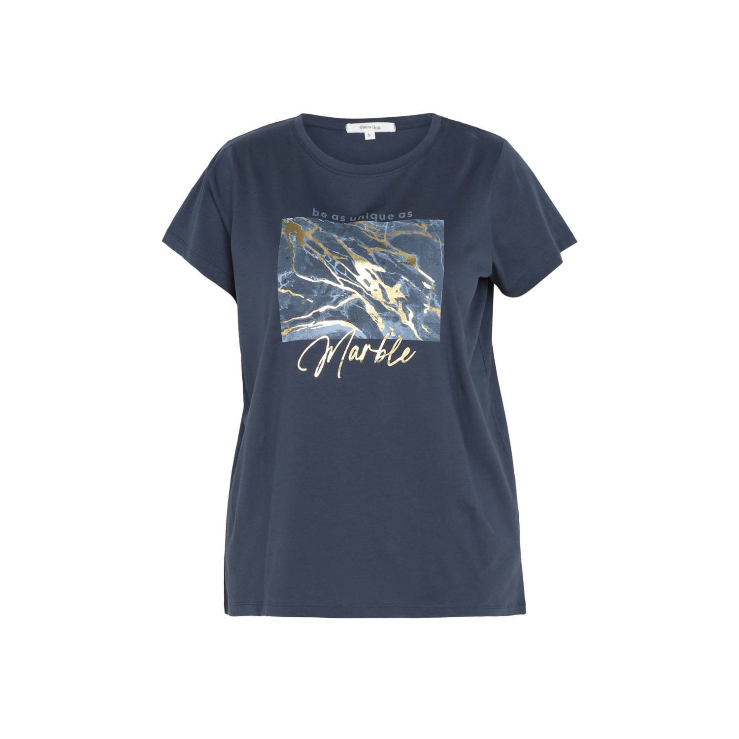 Paprika T-shirt met printopdruk marine