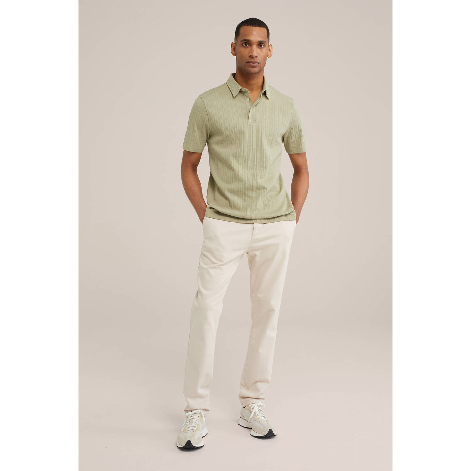 WE Fashion slim fit chino Bruno new ivory