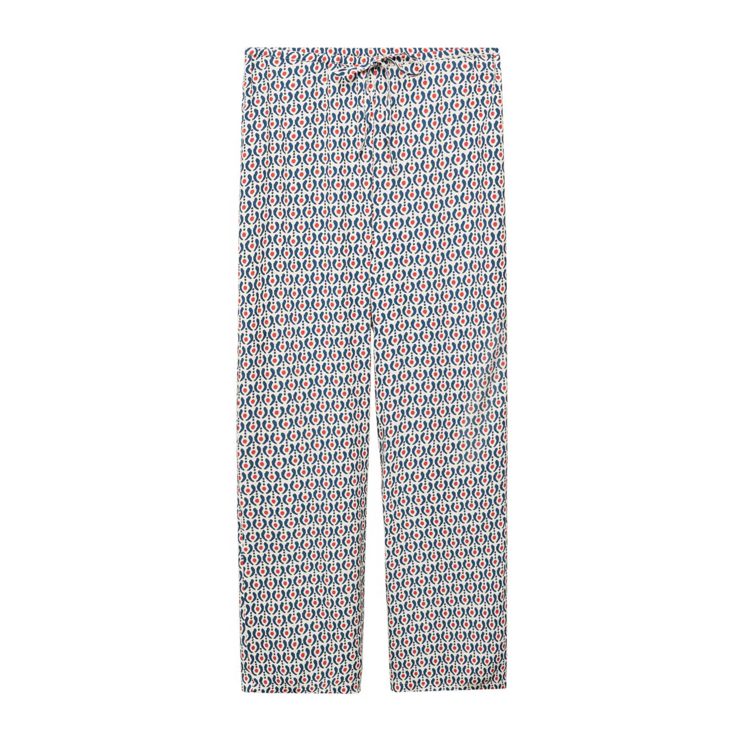 Mango Kids broek met all over print rood blauw wit Multi Meisjes Viscose 152(XXS)