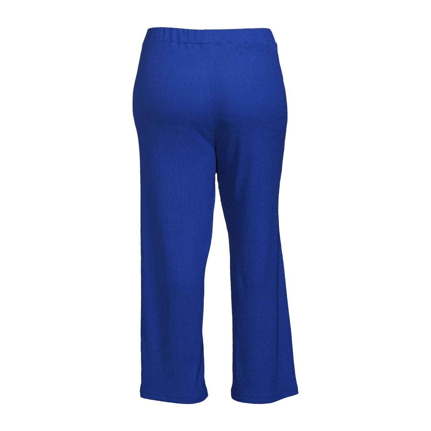 GREAT LOOKS crinkle wide leg broek blauw