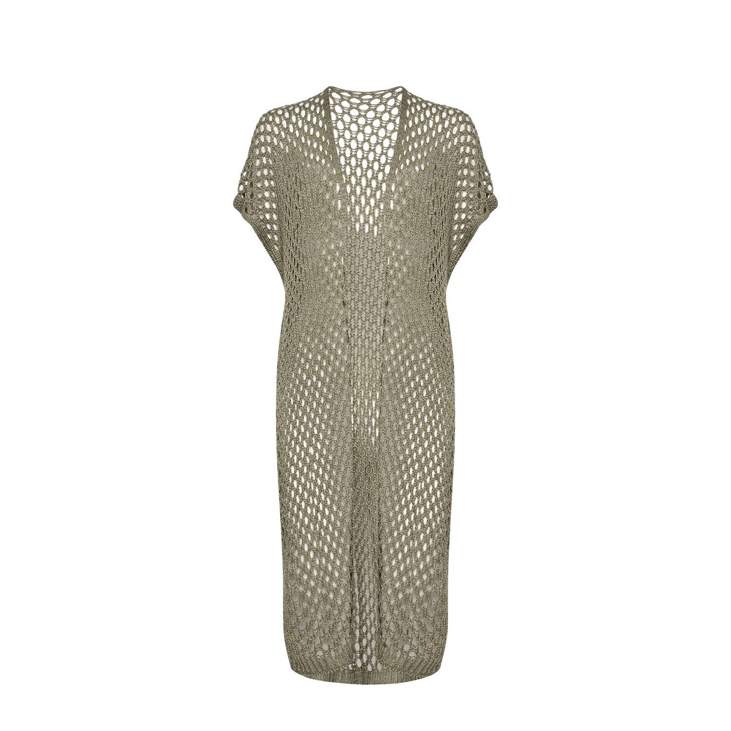 Cream Groene Gebreide Vest Accessoire Green Dames