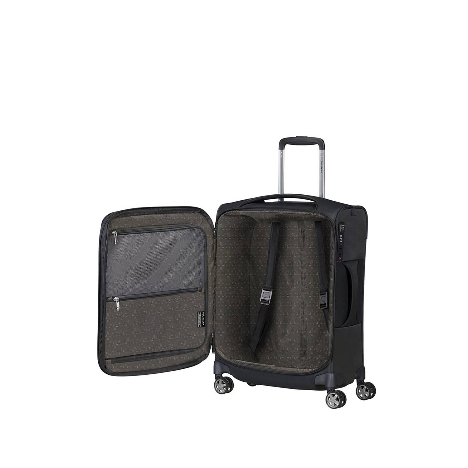 Samsonite trolley D'Lite 55 cm. Expandable zwart