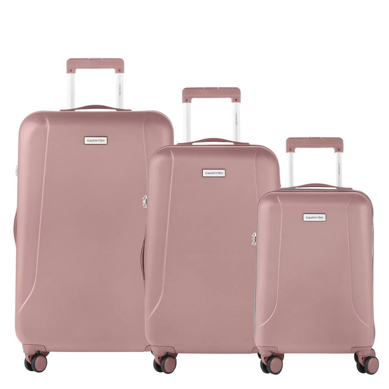 CarryOn trolleyset Skyhopper 3 stuks roze