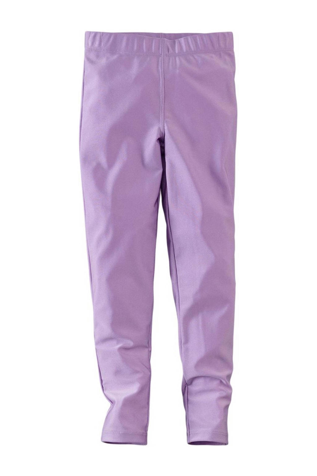 Lilakleurige meisjes Z8 legging Giselle van nylon met slim fit, regular waist, elastische tailleband en effen