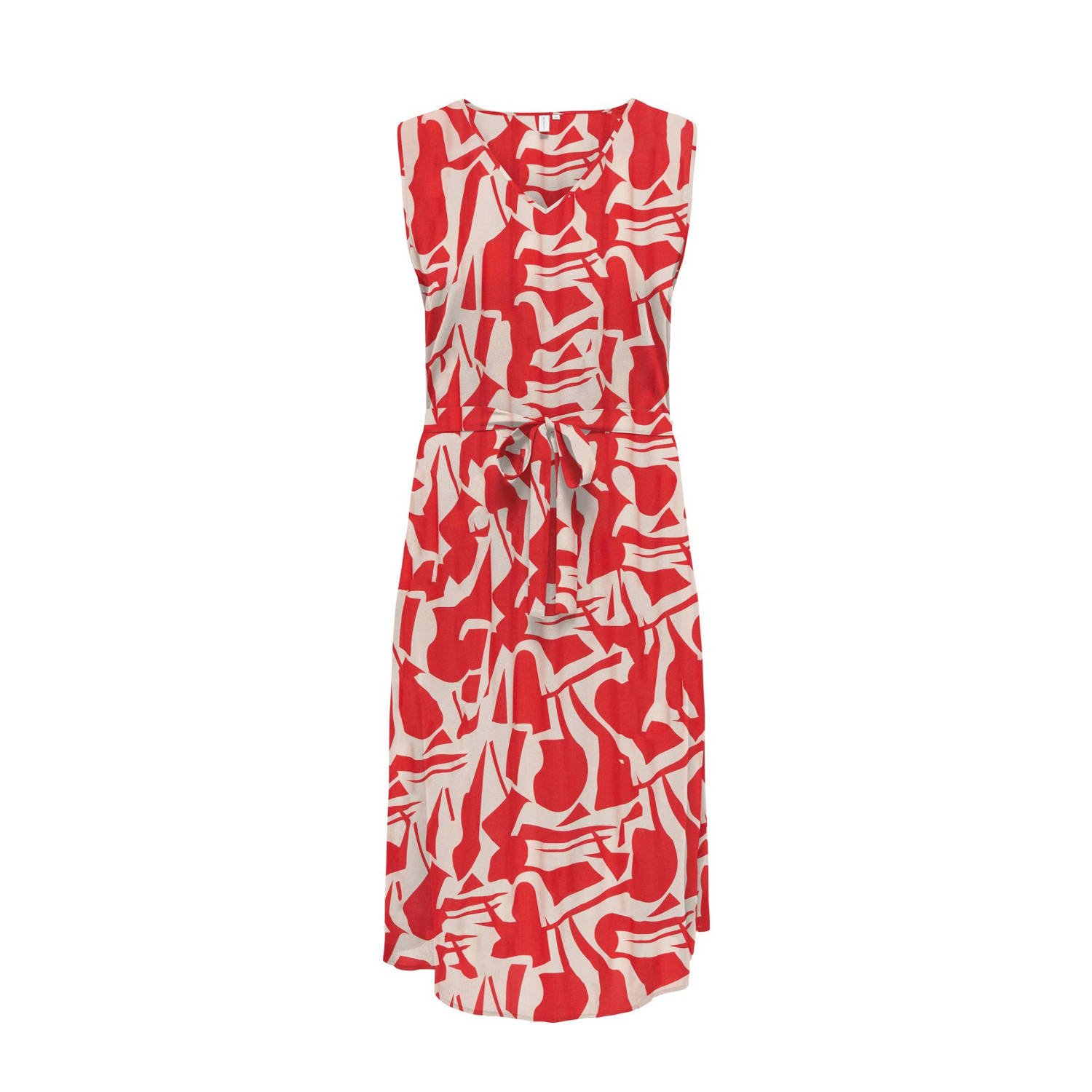 ONLY CARMAKOMA jurk met all over print rood wit