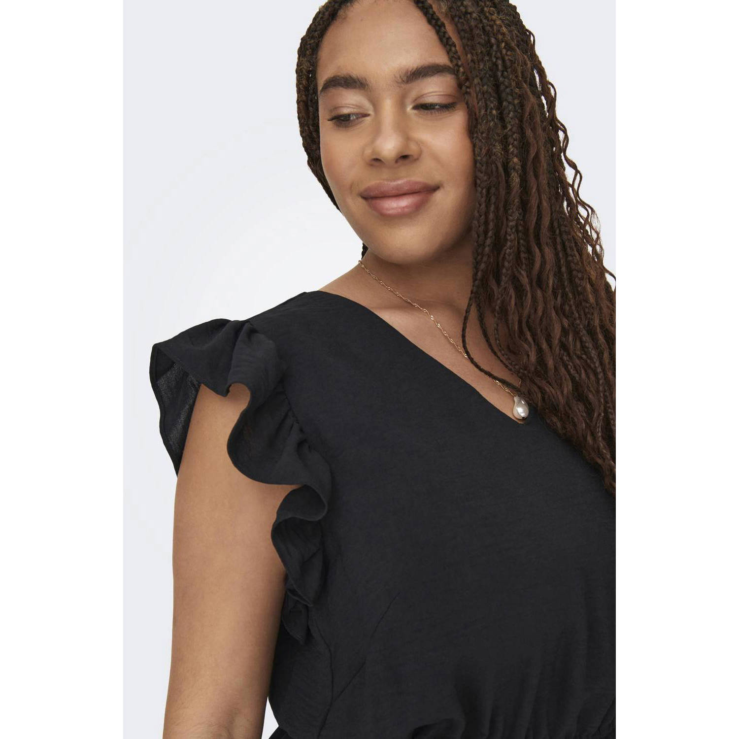 ONLY CARMAKOMA maxi jurk zwart