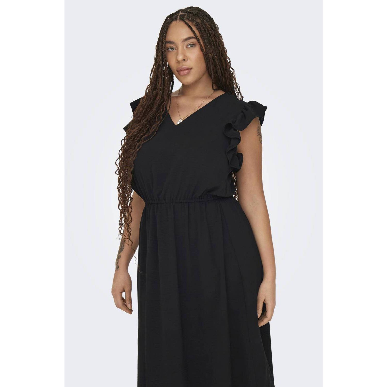 ONLY CARMAKOMA maxi jurk zwart