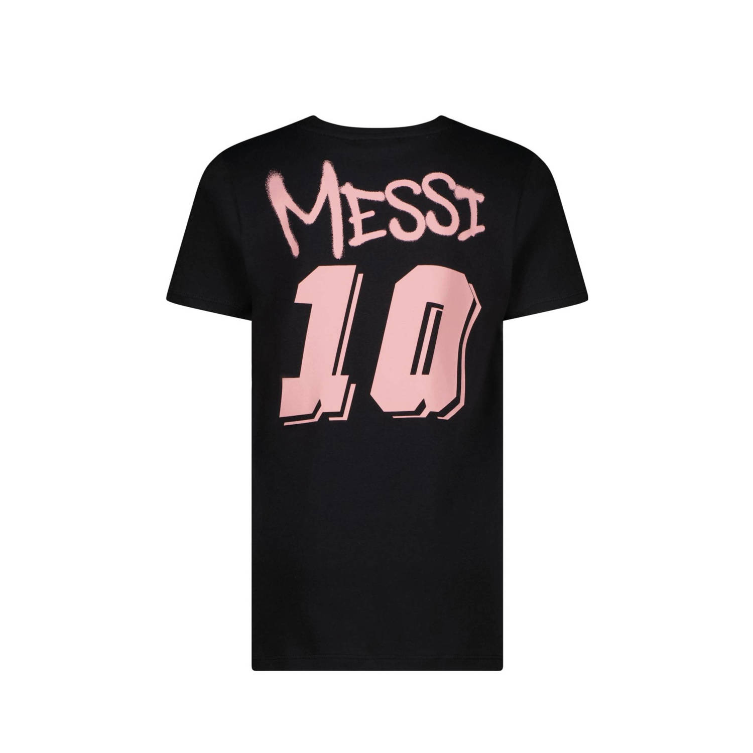 Messi T-shirt Ten met logo zwart wit