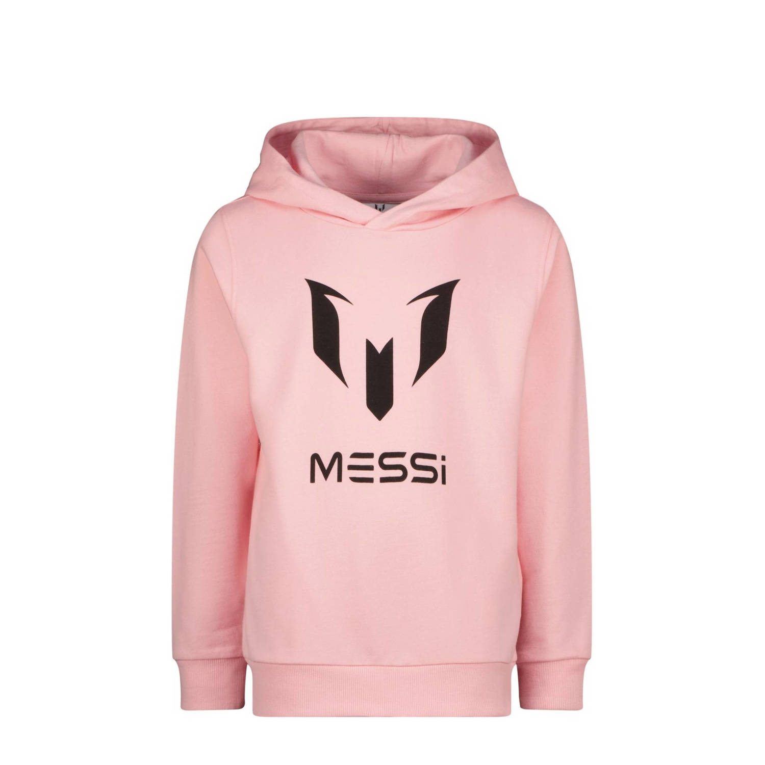 Messi hoodie Masorin met logo lichtroze zwart Sweater Logo 104