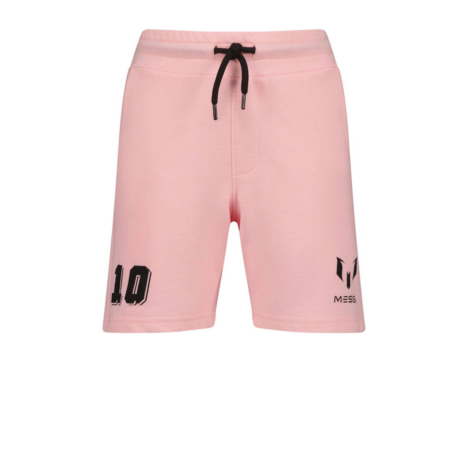 Messi sweatshort Rasto met printopdruk lichtroze Korte broek Printopdruk 104