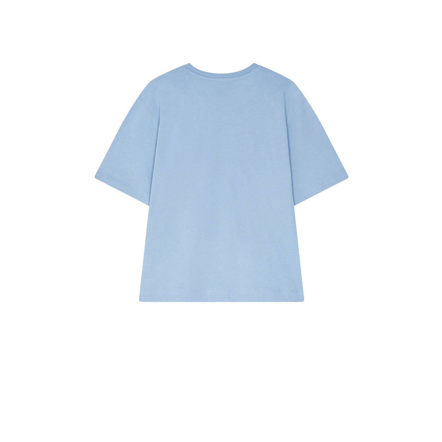 CKS T-shirt SARIA met tekst lichtblauw