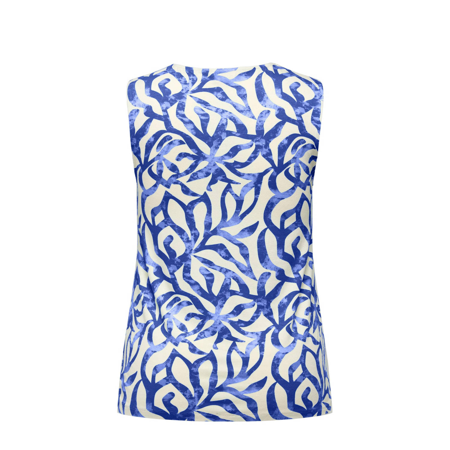 ONLY CARMAKOMA blousetop CARGRETA met all over print blauw ecru