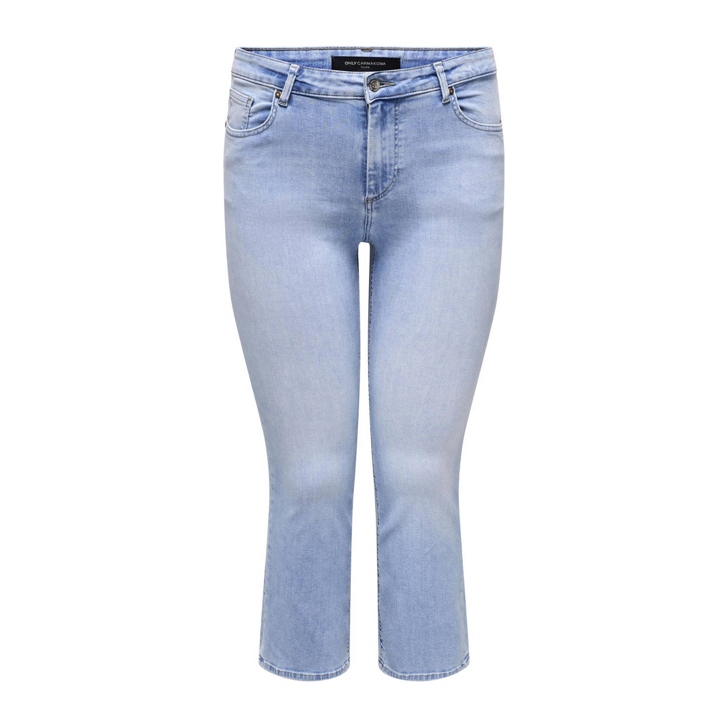 ONLY CARMAKOMA cropped flared jeans CARWILLY light blue denim