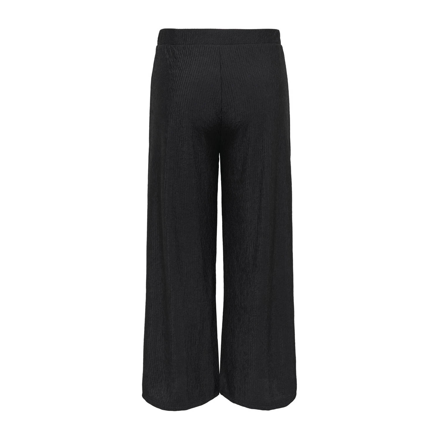 ONLY CARMAKOMA wide leg regular waist casual broek zwart